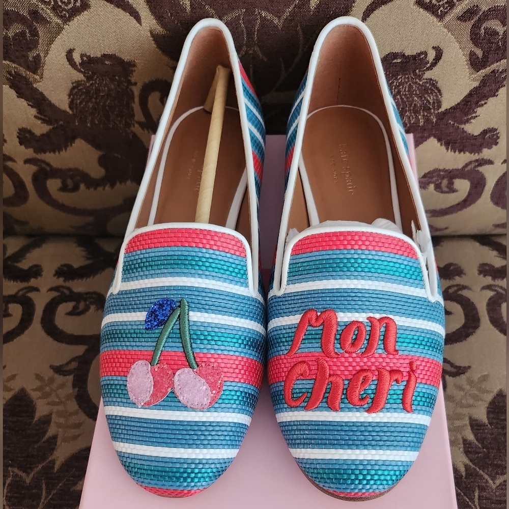 Kate Spade NWB MON CHERI EMBELLISHED LOAFERS 9.5